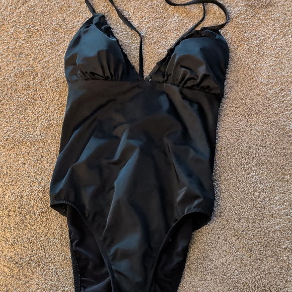 Kids Black One Piece Swimsuit - Picture 1 of 2